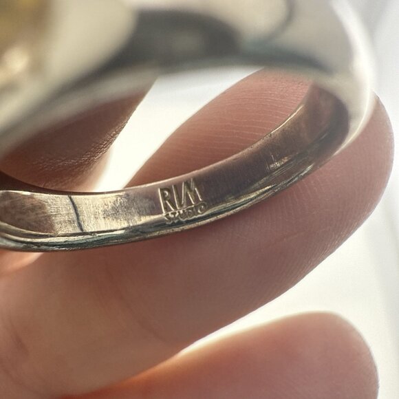 RLM Studio Ring Robert Lee Morris Sterling Silver Heart Brass Mixed Metal size 7 - Picture 8 of 14